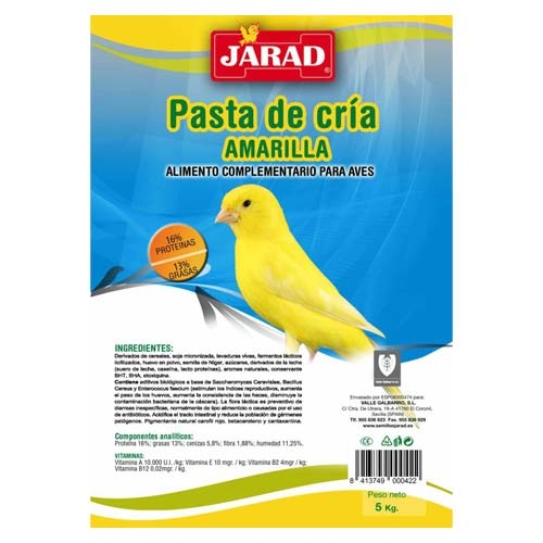 900042 pasta cria jarad amarilla5kg