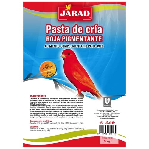 900043 pasta cria jarad roja pigmentante 5kg