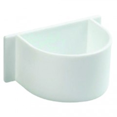 Mta9375 comedero loro curvo blanco